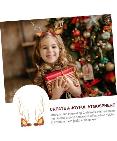 minkissy 2 Pairs Christmas Glow Barrette Winter Hair Barrettes Christmas Hair Clips for Women Pine Cone Berry Hairpins Led Deer Antlers Hair Clips Hair Bands Resin Elk Miss Pine Cones - Buy Online on GoSupps.com