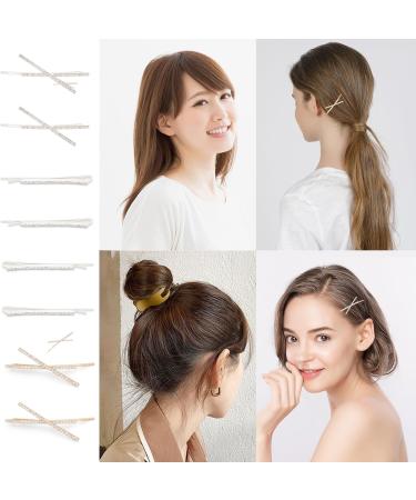 YISCOKO Rhinestone Hair Pins 8 Pieces Sparkly Hair Clips Hair Slides for Women Hair Grips Silver Hair Clips Hair Pins for Women Lady for Girls Bobby Pins for Hair Styling. - Buy Online on GoSupps.com