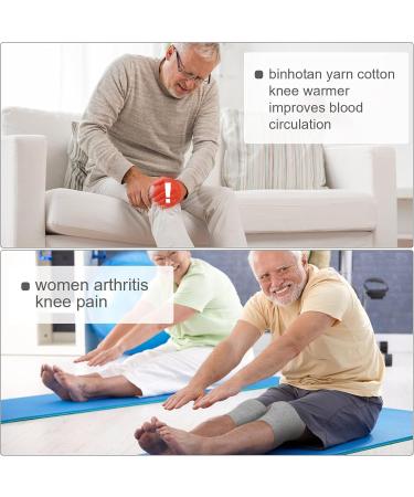 Buy Geyoga Knee Warmers - 4 Pairs Compression Sleeves for Men & Women | Winter Cycling & Ski Support - White Black Nude Gray - Buy Online on GoSupps.com