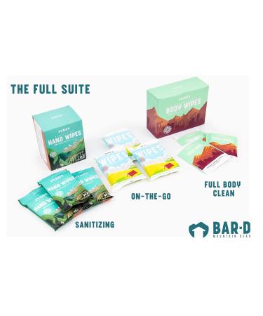 BAR-D Antibacterial Hand Wipes with Essential Oils - 60 Wipes, Peppermint, Tea Tree Oil, Aloe Vera, Travel Size Sanitizing Hand Wipes - Disinfecting and Smelling Great - Buy Online on GoSupps.com
