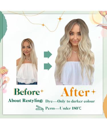 Easyouth Brown to Blonde Ombre Wire Hair Extensions | Real Human Hair | 80g 18 Inch | Invisible Fish Line Hair Balayage | #8/60 - Buy Online on GoSupps.com