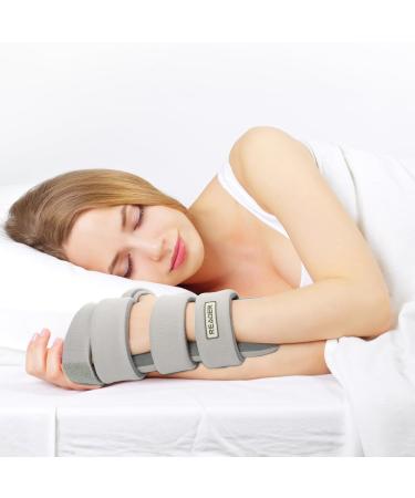 Shop REAQER Stroke Resting Hand Splint with Finger Separator - Night Immobilizer for Hands Wrists & Fingers | Muscle Atrophy Rehabilitation (Left) - International Shipping Available - Buy Online on GoSupps.com