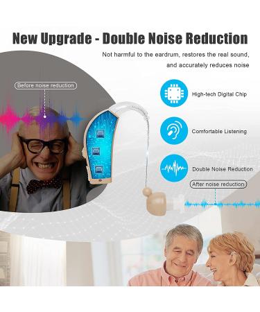 Rechargeable BTE Hearing Aids for Seniors - Noise Cancelling Ear Amplifiers with Volume Control - Set of 2 in White - Buy Online on GoSupps.com