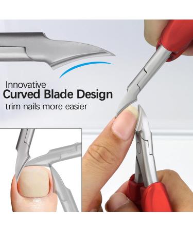 VOGARB Toenail Clippers for Thick Nails Innovative Curved Sharp Blade Heavy Duty Toe Nail Nippers for Men Adults Seniors Comfort Handle (Wine-red Single) Wine-red Single - Buy Online on GoSupps.com