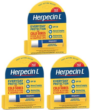 Herpecin L Lip Protectant Spf 30 0.1 Oz (Pack of 3)