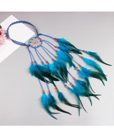 Buy Feder Boho Headband - Sequin Hippie Hair Band for Women & Girls | Festival & Party Decoration - Blue - Buy Online on GoSupps.com