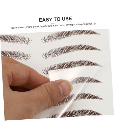 FOMIYES 72 Sheets Waterproof Eyebrow Stickers Water Proof Stickers Hair Eyebrows Brown Makeup Tools 6d - Buy Online on GoSupps.com