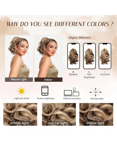 Ponytail Extensions Ponytail Hair Extensions Long Curly Wavy 12" Claw Clip Ponytail Fluffy Clip on Pony Tails Synthetic Hairpiece for Women for Women(G188-2) - Buy Online on GoSupps.com