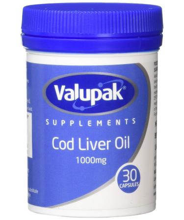 Valupak Cod Liver Oil Capsules High Strength 1000mg 30 Capsules