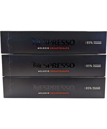 Nespresso Vertuo Melozio Decaffeinato Coffee Capsules - 3 Boxes (30 Pods) Bundled with Border Biscuits Selection & Giftable Tote Bag - Buy Online on GoSupps.com