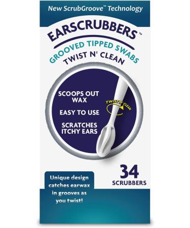 Earscrubbers Earwax Removal Tool - Gentle & Safe Ear Wax Cleaner for Itch Relief - 34 Count - Buy Online on GoSupps.com