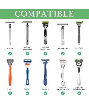 Linkidea Razor Holder with Self-Adhesive Hooks - Ideal Organizer for Bathroom Kitchen & Shower - Store Razors Towels Bathrobes & More - Buy Online on GoSupps.com