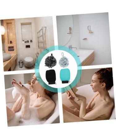VINTORKY 2 Sets Bath Set Shower Exfoliation Mitt Scrub Glove Bathing Tools Skin Cleaning Mitten Bathing Gloves Bath Exfoliating Pad Men Body Scrubber Pouf Accessories Take a Bath Rayon - Buy Online on GoSupps.com
