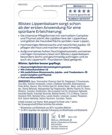 Blistex Lip Balm for Chapped & Dry Lips | 6 ml White | 1 Pack - Shop Internationally - Buy Online on GoSupps.com