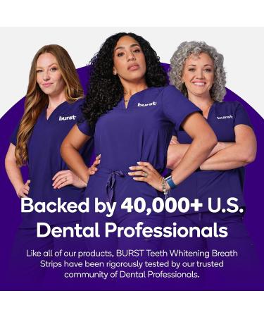 Burst Teeth Whitening Breath Strips (Polar Mint/4 Pack) | Kills 93% of Bad Mouth Germs | Up to 4 Shades Whiter in One Use | Easy to Apply/Quick Dissolving 48 Count (Pack of 1) - Buy Online on GoSupps.com