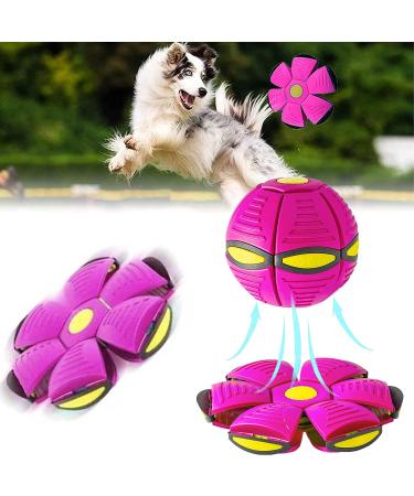 Yeahboom pet toys frisbee ball flying saucer ball toy for dogs flying ball for dogs pet toy frisbee ball dog flying ball premium dog ball violet - no light