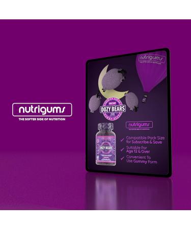 DOZYBEARS 60 Vegan Gummy Bears | Mixed Berry Flavour with 5-HTP & Vitamins | Chamomile & Lemon Balm | Support Rest & Sleep | Adults & Kids 12 - Buy Online on GoSupps.com