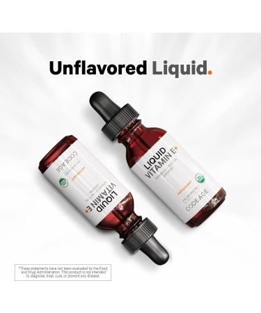 Codeage Liquid Vitamin E+ - USDA-Certified Organic Vitamin E - 2-Month Supply - D-Alpha Tocopherol Acetate Organic MCT Oil Orange Fruit Oil Unflavored Non-GMO Vegan Gluten-Free 2 fl oz - Buy Online on GoSupps.com