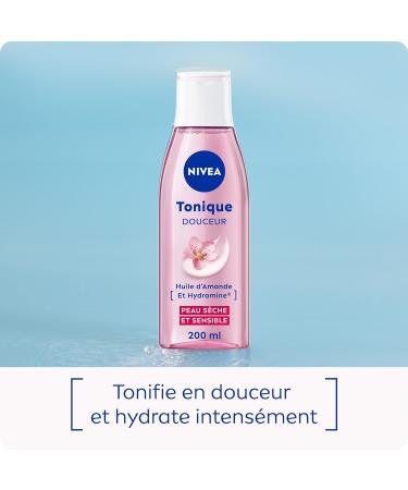 NIVEA Gentle Toner (1 x 200 ml) facial toner enriched with Almond Oil and Hydramine gentle moisturizing facial cleanser for dry & sensitive skin - Buy Online on GoSupps.com