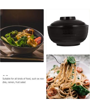 Cabilock Plastic Cutlery Japanese Noodle Bowl Japanese Style Miso Soup Bowl with Lid Restaurant Soup Bowl 15X15X7. 2CM Japanese Soup Bowl Ramen Bowl 15X15X7.2CM - Buy Online on GoSupps.com