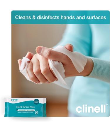 Clinell Antimicrobial Hand Wipes - 84 Wipes Pack - Travel-Sized Sanitising Wipes with 99.99% Bacteria & Virus Elimination - Dermatologically Tested - Buy Online on GoSupps.com
