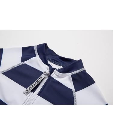 Bonverano Baby Boys Swimsuit | UPF 50+ Sun Protection | Navy Stripe | 18-24 Months - Buy Online on GoSupps.com