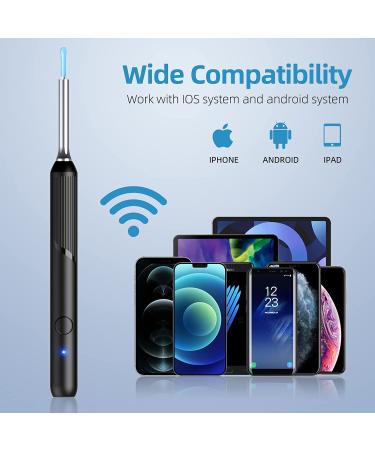 Ear Wax Removal Tool - 1080P Ear Cleaner Camera - 8 Pcs Kit - Otoscope with Light - Ear Wax Remover for iPhone, iPad, Android - Black - Buy Online on GoSupps.com