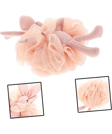 Healeved Bath Mesh Sponge Portable Bathing Balls Bunny Bath Loofah Body Scrubber Loofah Shower Pouf Sponge Body Wash Sponge Bath Shower Wishing Rabbit Pe Child Household Pink - Buy Online on GoSupps.com