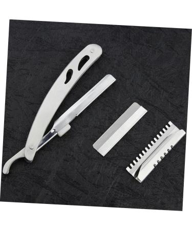 Minkissy 2-Pack Hairdresser Razor & Spatel Tool - Vintage Shaving Blade for Precision Cutting & Bart Grooming - Buy Online on GoSupps.com