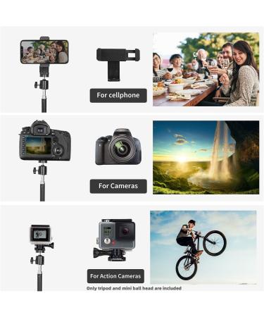 Adjustable 78.7 Aluminum Photography Tripod Stand with Ball Head - Compatible with Lights, Cameras, Projectors, & More - Buy Online on GoSupps.com