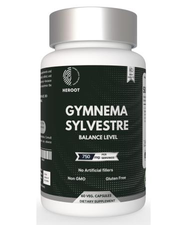 Heroot Gymnema Sylvestre Extract 350 mg for Blood Sugar and Metabolism Support 60 Capsules