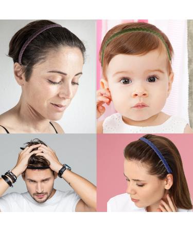 Lapohi 7mm Thin Headbands for Women Girls - 14 PCS Colorful Plastic Headbands with Teeth - Non-Slip Comb Hair Accessories - Multicolor - Buy Online on GoSupps.com