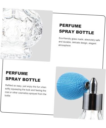 FRCOLOR perfume glass bottle Spray For Perfume glass perfume antique perfume sprayer refillable perfume empty perfume container refillable liquid container travel vintage decorate 11x6x6cm Blue - Buy Online on GoSupps.com