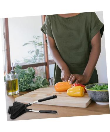 HOMSFOU 2 Pcs Sandwich Pan Sandwich Toaster Press Pan Sandwich Press Pan Sandwich Maker Pan Sandwich Grill Pan Sandwich Mould Frying Pan Egg Plate Aluminum Alloy Clamshell Waffles 35X18X4CMx2pcs Blackx2pcs - Buy Online on GoSupps.com