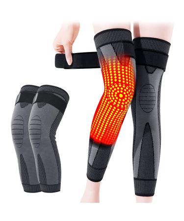 DAFUZ KNEECA Tourmaline Acupressure self-Heating Shaping Knee Sleeve,Mugwort Acupressure Shaping Knee Pads (XL)