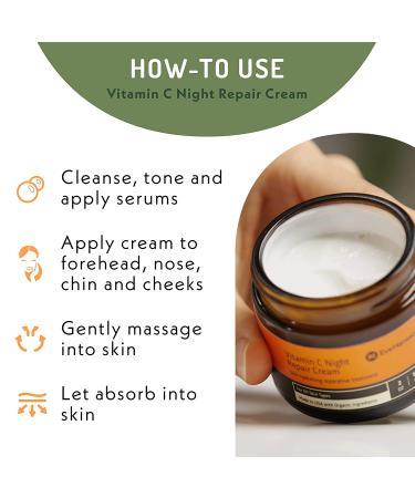 Eve Hansen Vitamin C Night Cream - Anti Aging Face & Neck Moisturizer for Acne Scar & Dark Circle Removal - 2 oz - Buy Online on GoSupps.com