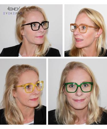 Eyekepper 5 Pack Square Reading Glasses for Women - Large Frame Readers - 2 Pairs Yellow +1.50 Diopters - Stylish & Comfortable Optical Solution - Buy Online on GoSupps.com
