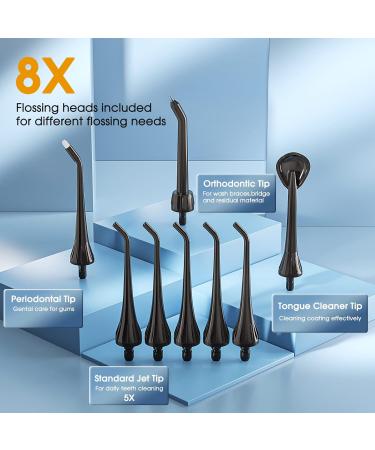 Wireless Electric Tooth Cleaner - 8 Attachments 3 Modes | 300ml Oral Irrigator for Orthodontic & Dental Care - Travel-Friendly - Buy Online on GoSupps.com