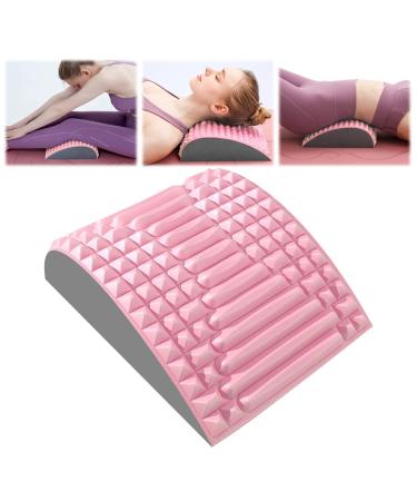 Horuili neck and backers back extensor and neck stretcher to relieve pain in the lower back area relax your back relax your waist (pink)