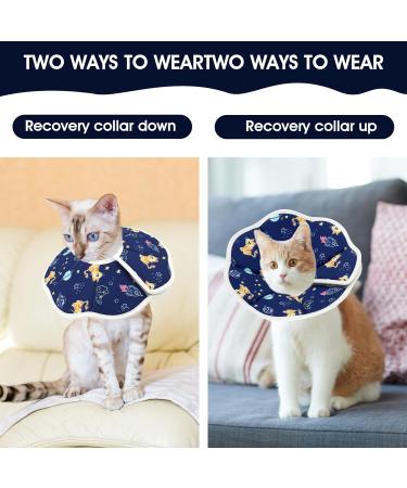 Amabro Small Cat Cone Collar Soft Kitten Recovery Cone Adjustable Protective Pet Cone Collar Fasteners Collars Kitten Wounds Not Block Vision Dogs Puppies(M Size) - Buy Online on GoSupps.com
