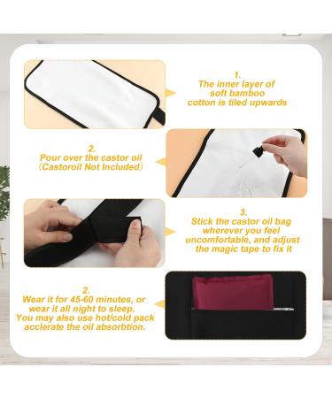Castor Oil Pack Massage Belt - Black | Removable Castor Oil Pack for Belly Relief | International Shipping Available - Buy Online on GoSupps.com