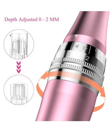 PELCAS Electric Cordless Microneedling Pen | 24 Replacement Cartridges | Adjustable 0.25mm Microneedle Dermapen for Home Use - Buy Online on GoSupps.com