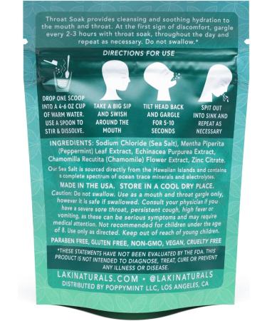Laki Naturals Throat Soak Pouch of Echinacea & Mint with Scoop - Buy Online on GoSupps.com