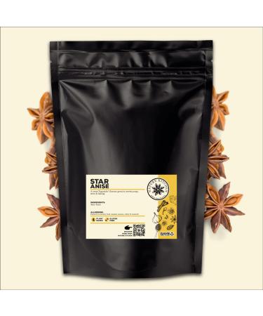 Nature Kitchen China Star Anise Whole 200G Large Bag Of Seasoning Spices And Herbs. Gluten-Free and Vegan Everyday Cooking Blends For Marinades Sauces Frying Baking Or Grilling