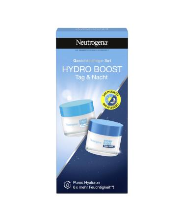 Neutrogena Hydro Boost Skincare Set with Aqua cream & night cream (50 ml each) perfume -free facial care for dry skin with pure hyaluronic acid for intensive moisture day & night facial care set