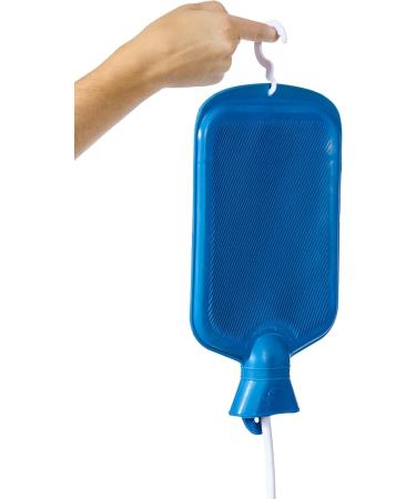 Best Colon Cleanse Enema Bag - BPA Free 2 Quart Hot Water Bottle Coffee & Shower Enema Kit for Adults - Blue - Buy Online on GoSupps.com
