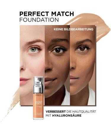 L'Or al Paris Liquid Foundation with Hyaluron & Aloe Vera - Perfect Makeup - No. 8N Cappuccino - 30 ml - Buy Online on GoSupps.com