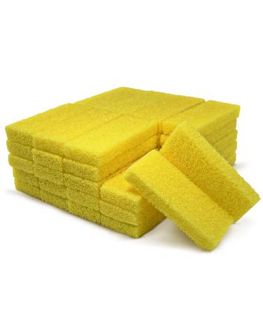 SALVMARY Disposable Pumice Stone for Feet Hard Skin Callus Remover Foot Scrubber Yellow 40 Pcs