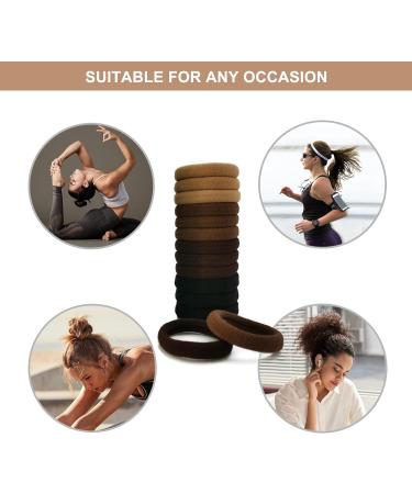 Yedtreg Hair Bobbles for Women 30 Pack Soft Hair Ties No Damage Seamless Hair Bands for Thick Curly Hair Strong Elastic Ponytail Holders Hair Accessories (Natural Colour) - Buy Online on GoSupps.com
