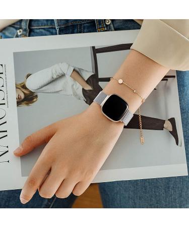 Stainless Steel Mesh Band for Fitbit Versa 3, Sense, Versa 4 - Small Silver - 5.5-7.5 - Buy Online on GoSupps.com